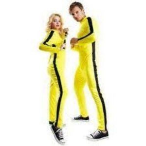 ADULT KILL Bill  Halloween Costume One Size Yellow Racer Catsuit Kung Fu Outfit